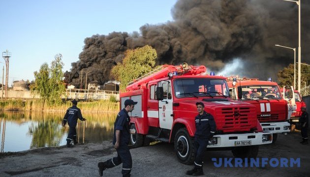 На сумнозвісній базі "БРСМ" під Києвом знову сталася пожежа На сумнозвісній базі "БРСМ" під Києвом знову сталася пожежа
