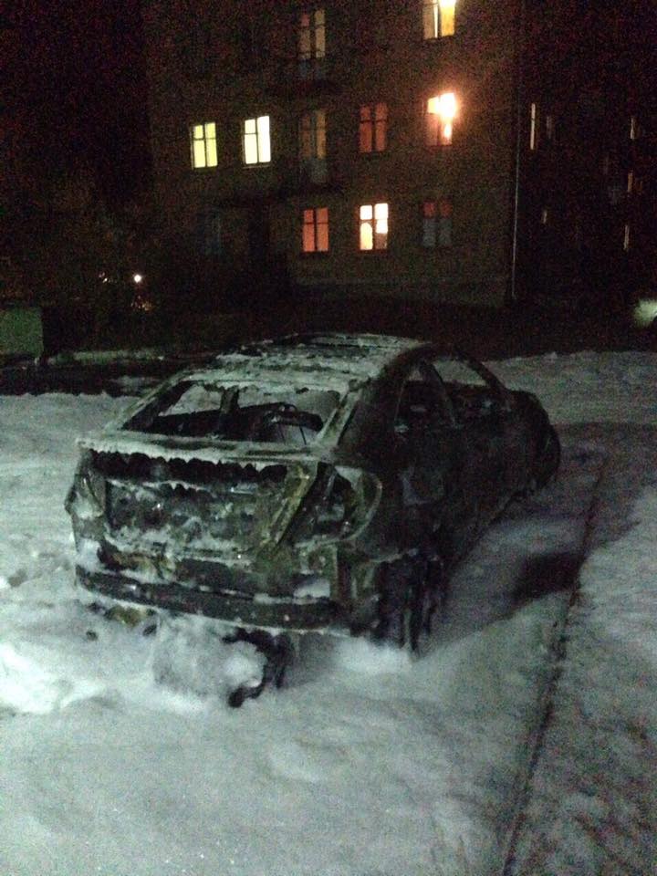 сожгли авто