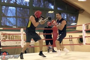 Wladimir Klitschko sparring for Joshua