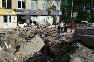 Голосіївський фонтан: камери зафіксували "вибух" труби у Києві