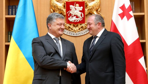 Poroschenko und Margwelaschwili verhandeln unter vier Augen Poroschenko und Margwelaschwili verhandeln unter vier Augen