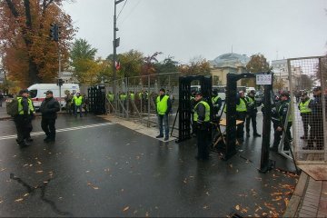 Two people injured in clashes outside parliament