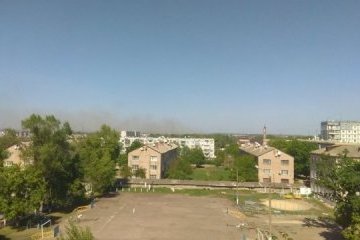 Residents of Balakliya being evacuated as explosions begin at arms depot