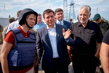 Жебрівський показав президенту Естонії наслідки обстрілу бойовиків