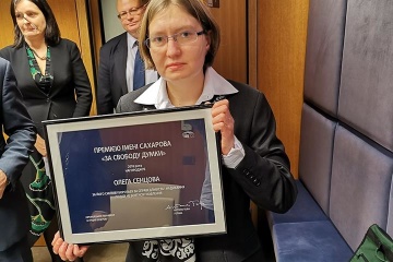Prix Sakharov pour Oleg Sentsov (vidéo)