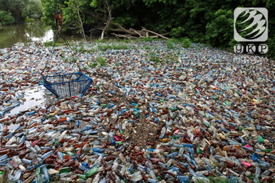 Річку Боржава звільнили від затору із пластикових пляшок. Фоторепортаж