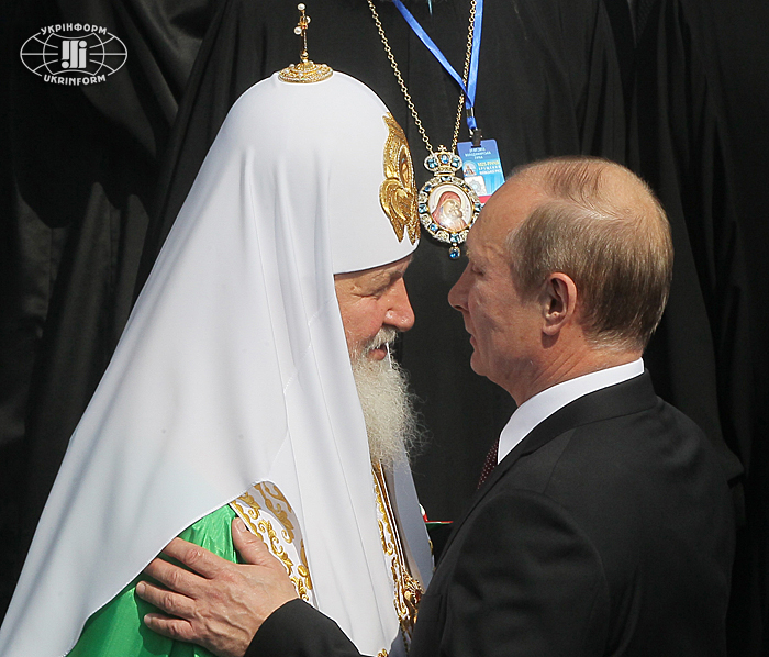 Патріарх Московський і всія Русі Кирил та Президент Російської Федерації Володимир Путін