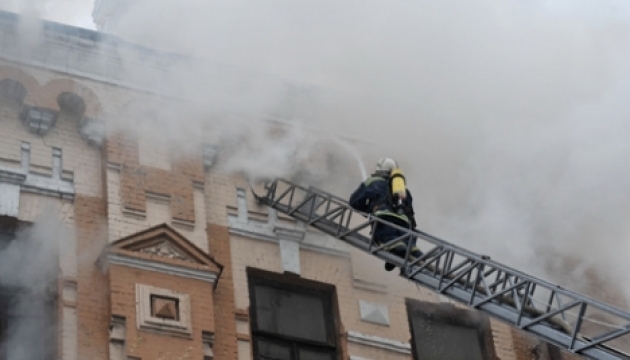 Серед можливих причин пожежі біля Укрінформу – підпал