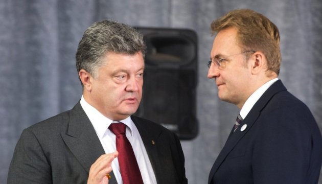 Party leader Sadovy spoke with President Poroshenko