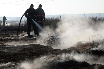 На Тернопільщині пожежники другу добу гасять торфовища