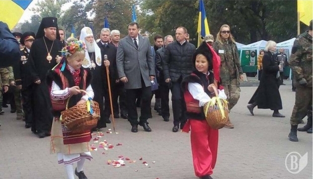 Патріарх Філарет освятив церковні дзвони для військових музикантів