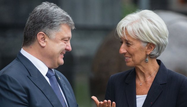 Poroshenko, Lagarde discuss state budget of Ukraine for 2017