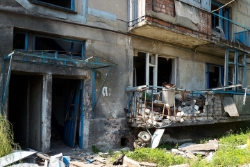 宇東部ドネツィク州自治体、ロシア軍に破壊されたピスキー町の動画を公開