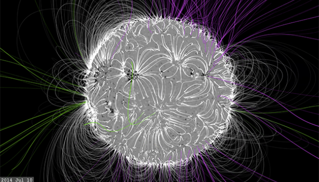 NASA представило комп'ютерну модель магнітного поля Сонця