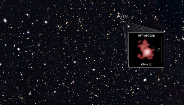 NASA показало найдальшу відому галактику