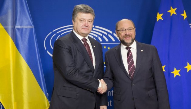 Poroshenko meets with Schulz in Brussels