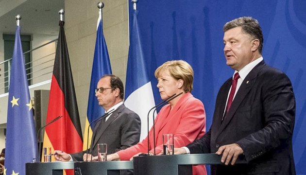 Merkel, Hollande und Poroschenko fordern gemeinsam, Sawtschenko freizulassen