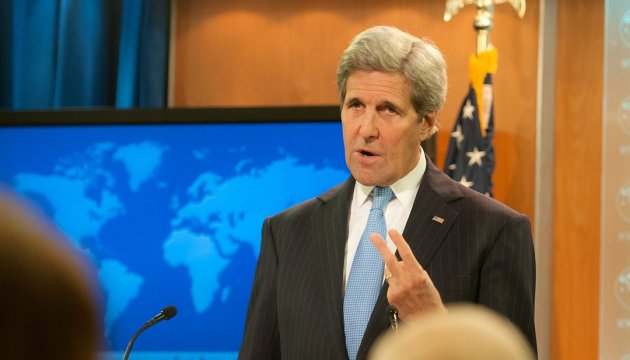 U.S. Secretary Kerry says sanctions against Russia to last until Minsk agreements implemented in full