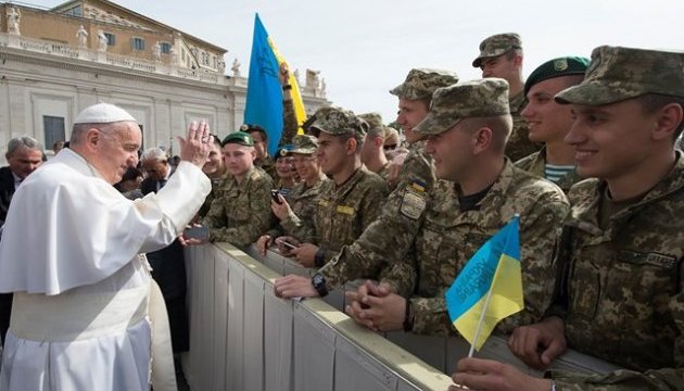 Папа Франциск благословив українських воїнів