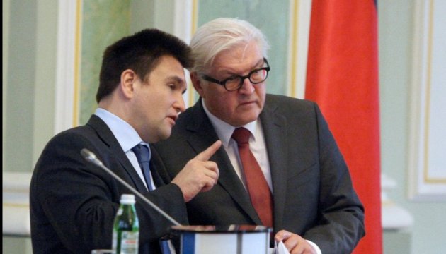 Klimkin, Steinmeier discuss Minsk agreements and ceasefire in Donbas