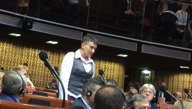 Савченко пояснила ПАРЄ, чому Росія не може повернутись в асамблею