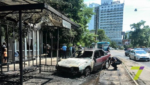 В Одесі під час руху спалахнув автомобіль