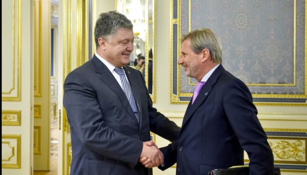 President Poroshenko, EU Commissioner Hahn discuss reforms in Ukraine