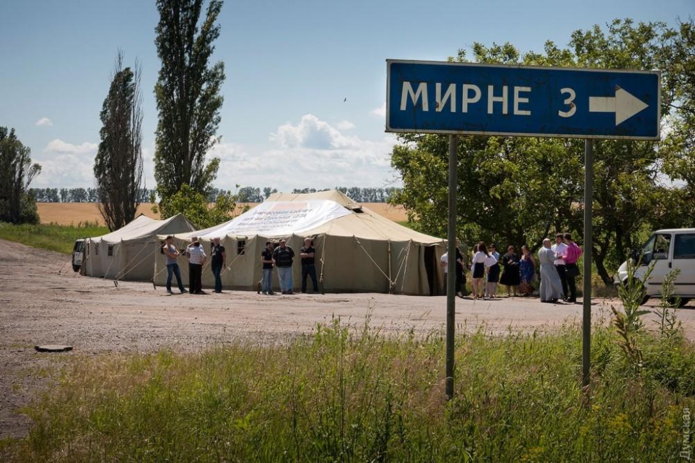 Палатка-рабочий кабінет глави Одеської обладміністрації Міхеіла Саакашвілі