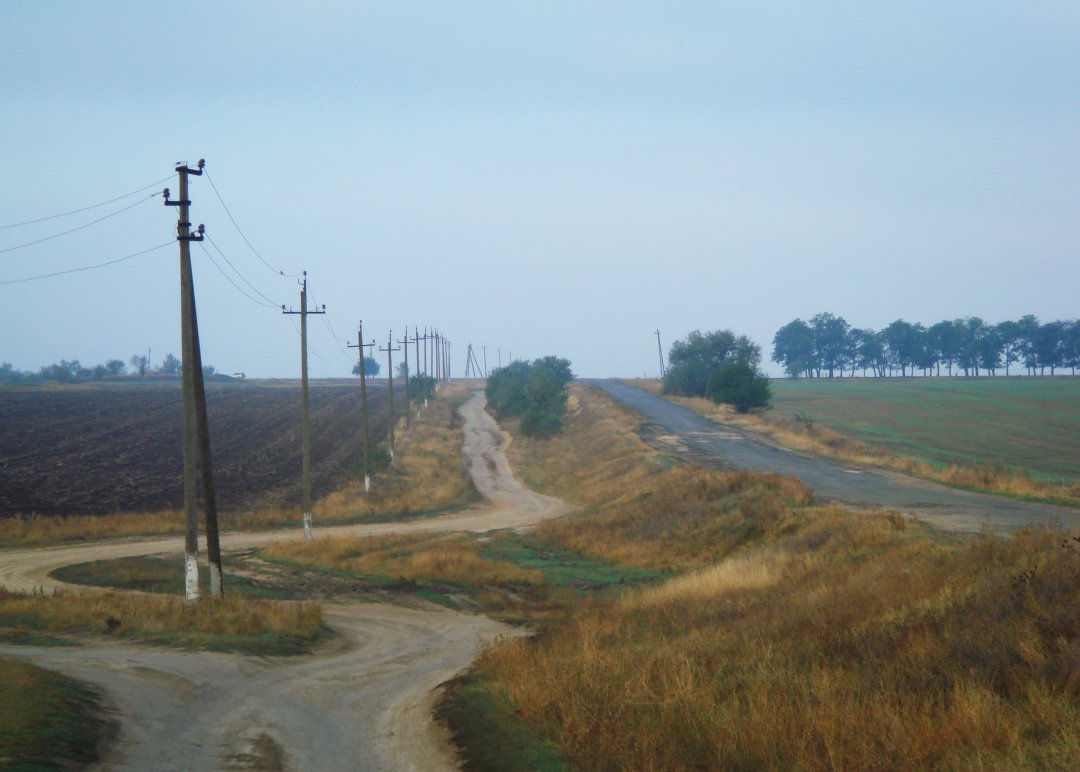 Селище Нові Трояни поблизу кордону з Молдовою