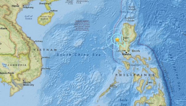 Землетрус магнітудою 5,7 стався біля берегів Філіппін