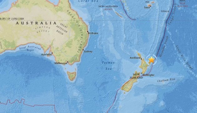 Сильний землетрус стався біля берегів Нової Зеландії