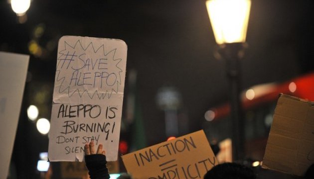 У Стамбулі та Лондоні протестували проти різанини в Алеппо 