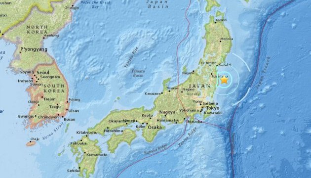 Біля берегів Фукусіми стався землетрус 