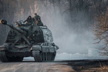 Дрон ОБСЄ зафіксував батарею гаубиць «ДНР» в районі Світлодарської дуги