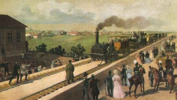 Відкриття першої в Росії залізничної дороги від Санкт-Петербургу до Павловська