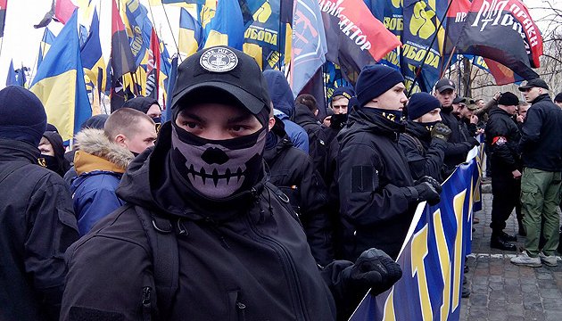 En el centro de Kyiv  tiene lugar una marcha de nacionalistas (Foto)