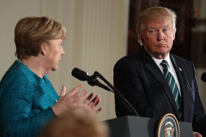Канцлер Німеччини Ангела Меркель і президент США Дональд Трамп