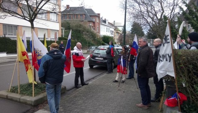 Прокремлівська акція у Брюсселі не зібрала й десятка учасників
