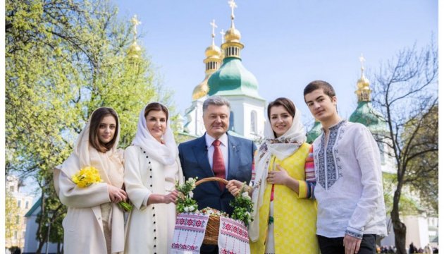 Poroshenko congratulates Ukrainians on Easter Day