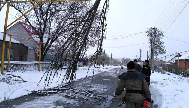 Bad weather causes blackouts in 15 towns and villages in Ukraine