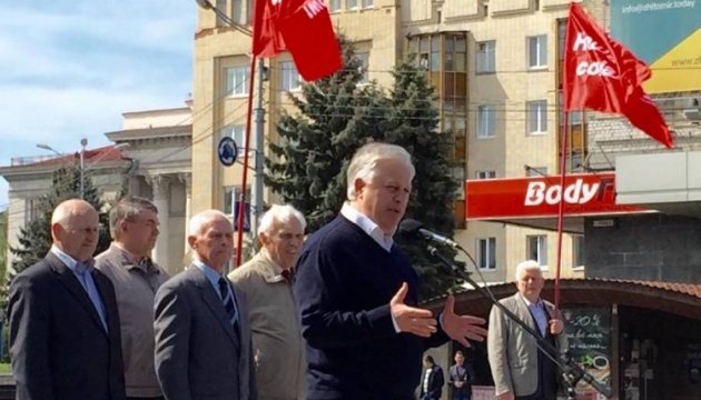 Комітет платників податків у Житомирі привів на мітинг Симоненка