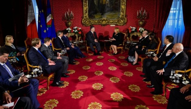 Maltesische Staatspräsidentin versichert Poroschenko Unterstützung territorialer Integrität der Ukraine