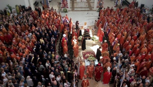 Kardinal Lubomyr Husar in Krypta der Patriarchalkathedrale der Auferstehung Christi in Kiew beigesetzt
