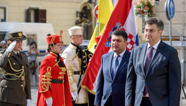 Groysman highly praises level of bilateral dialogue between Kyiv and Zagreb