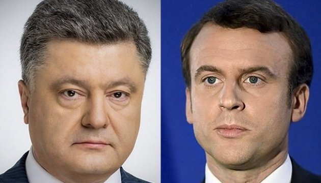 Porochenko a annoncé la tenue d'une rencontre avec Macron