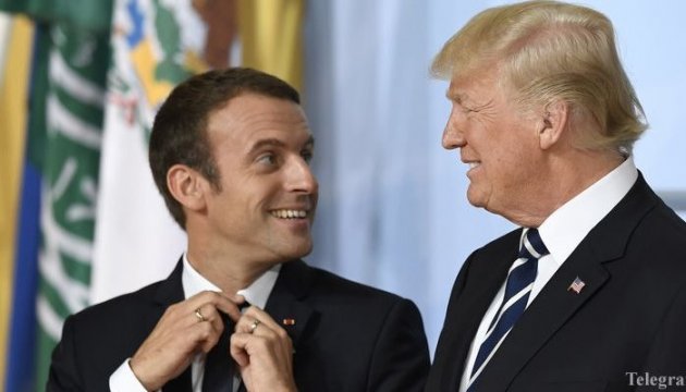 Trump, Macron discuss Ukraine in Paris