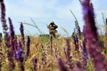Українські військові дотримуються
