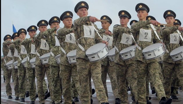 Rehearsal of military parade on Independence Day of Ukraine