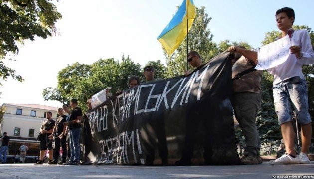 Les habitants d’Odessa ont manifesté leur soutien à Oleg Sentsov et Olexandre Koltchenko