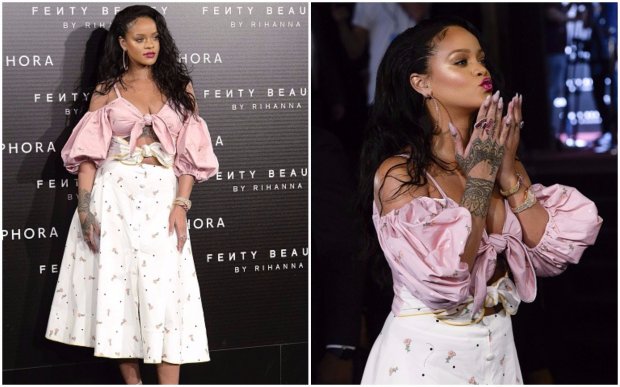 Rihanna steps out in a festive feminine creation by Ukrainian designer  Marianna Senchina